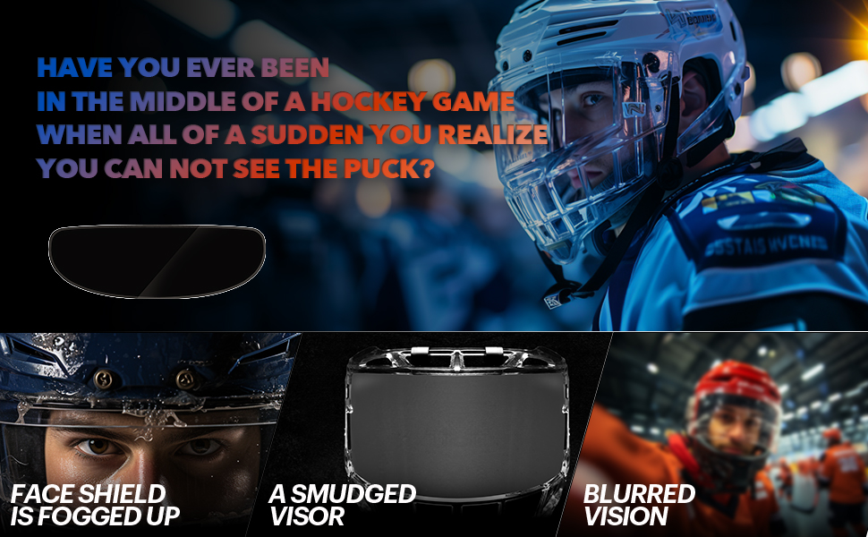 AntiFog Film for Hockey Visor Helmet Full Face Shield