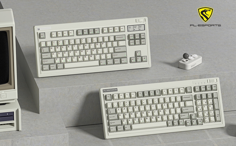 Amazon.com: FL ESPORTS OG98 Retro Gaming Keyboard with