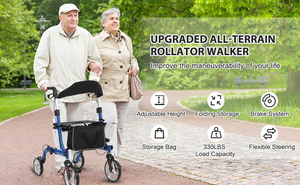 All Terrain Rollator Walker