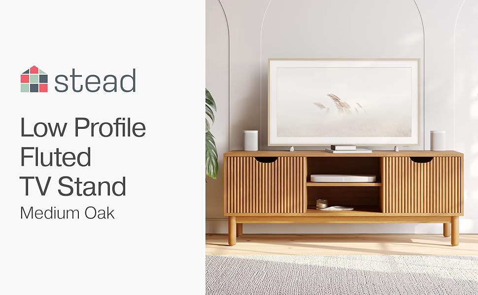 Low Profile Fluted TV Stand