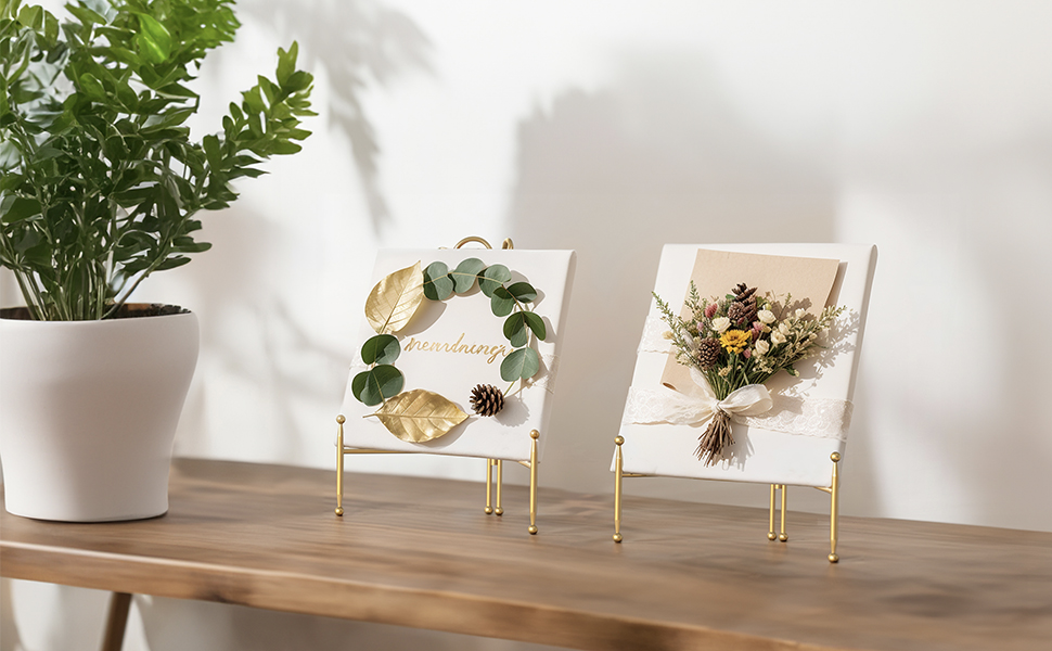 plate stand display easel picture holder gold black metal iron stands photo frame dish mini easels