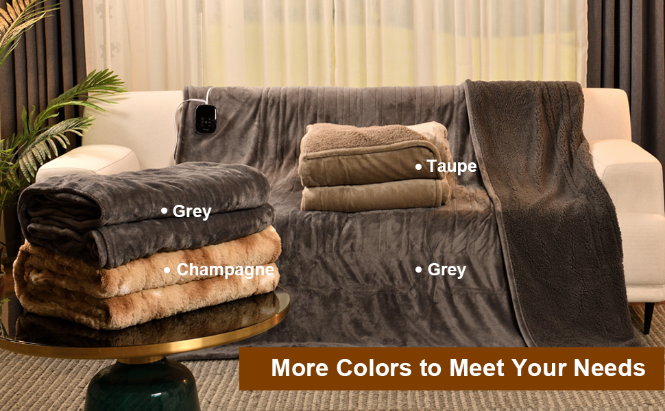 [New Launch] Bearhug Electric Blanket Queen Size 84" x 90", Dual Controllers Heated