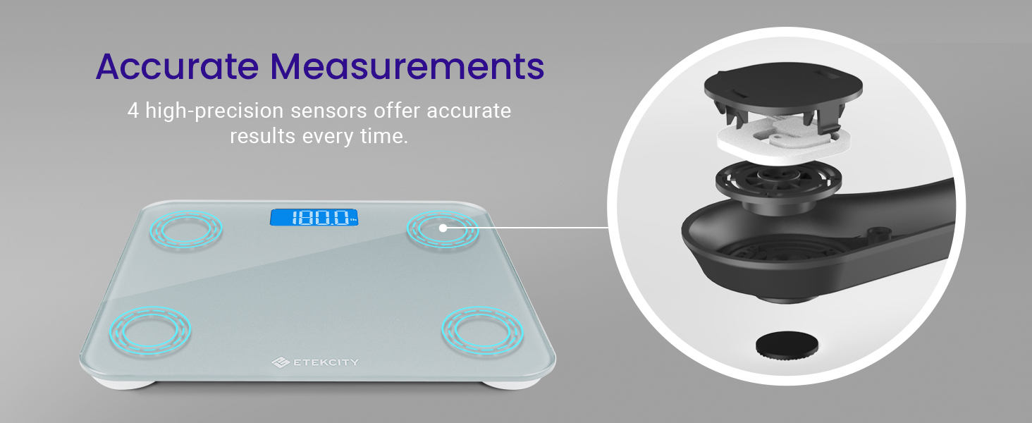 Accurate Measurements Four highly precise sensors provide consistent and accurate measurements.