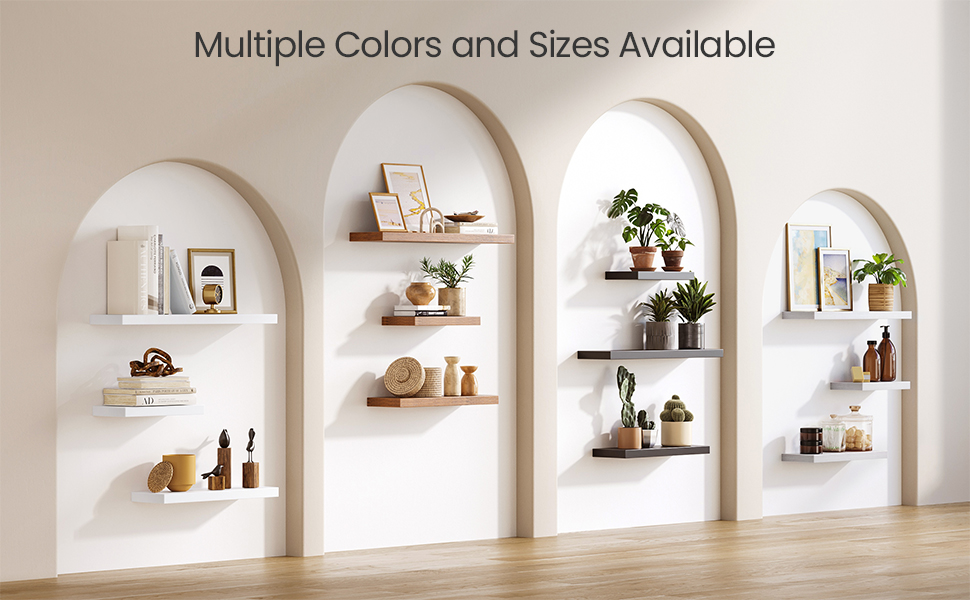 VASAGLE Floating Shelf, Single Wall Shelf for Storage and Display, Wall Mounted, 7.9