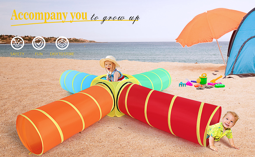 PigPigPen Kids Tunnel for Toddlers,Pop Up Play Tunnel Tent