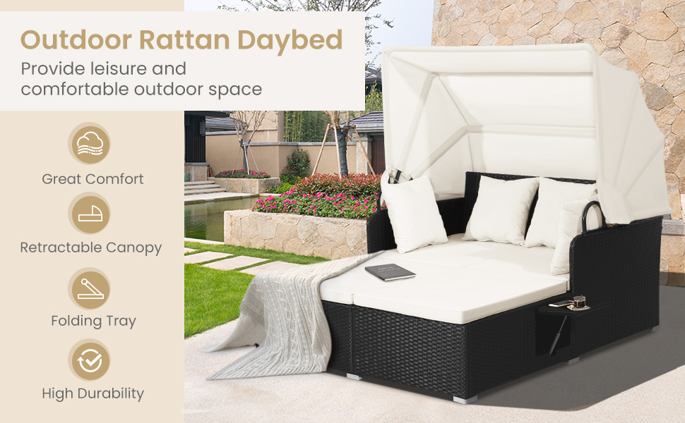 Outdoor Rattan Daybed
