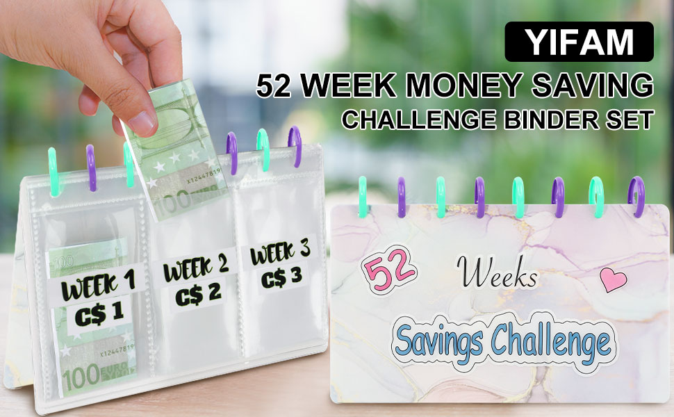 money saving challenge binder