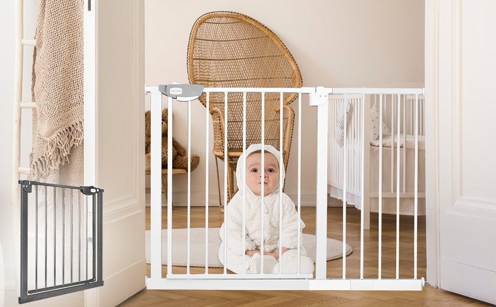 LILIIN Grille de Protection Escalier 75-85cm - Ouverture Bidirectionnelle,  Sans Forage, Sécurité Enfants, Blanc - Cdiscount Puériculture & Eveil bébé