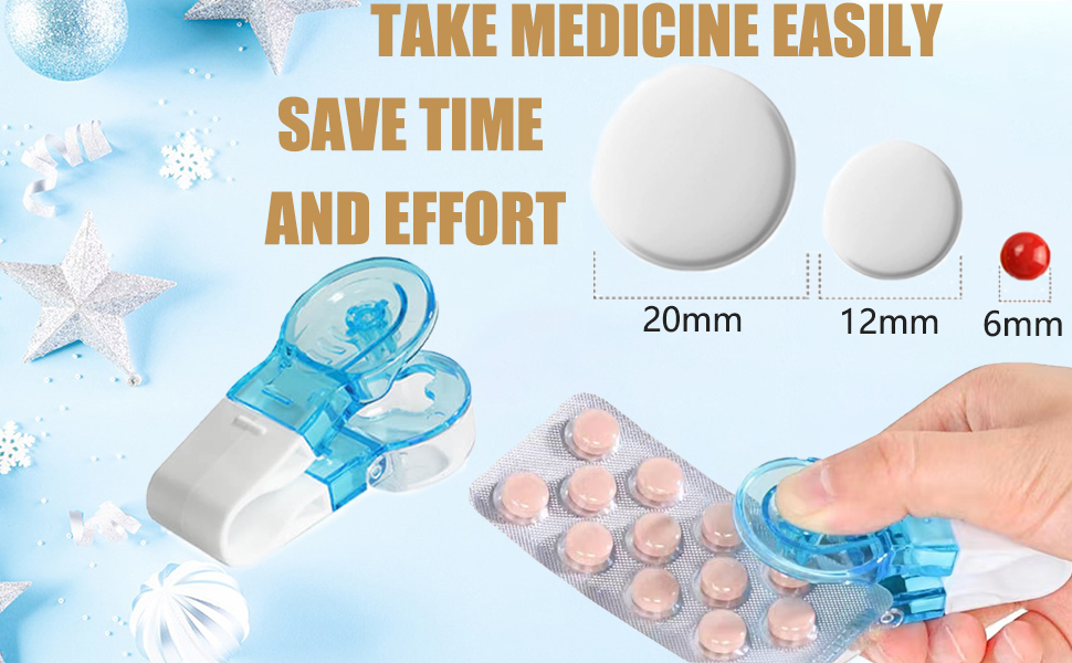 Aikihzo Portable Pill Taker Remover, Portable Pill Taker, Tablet Dispenser, Small