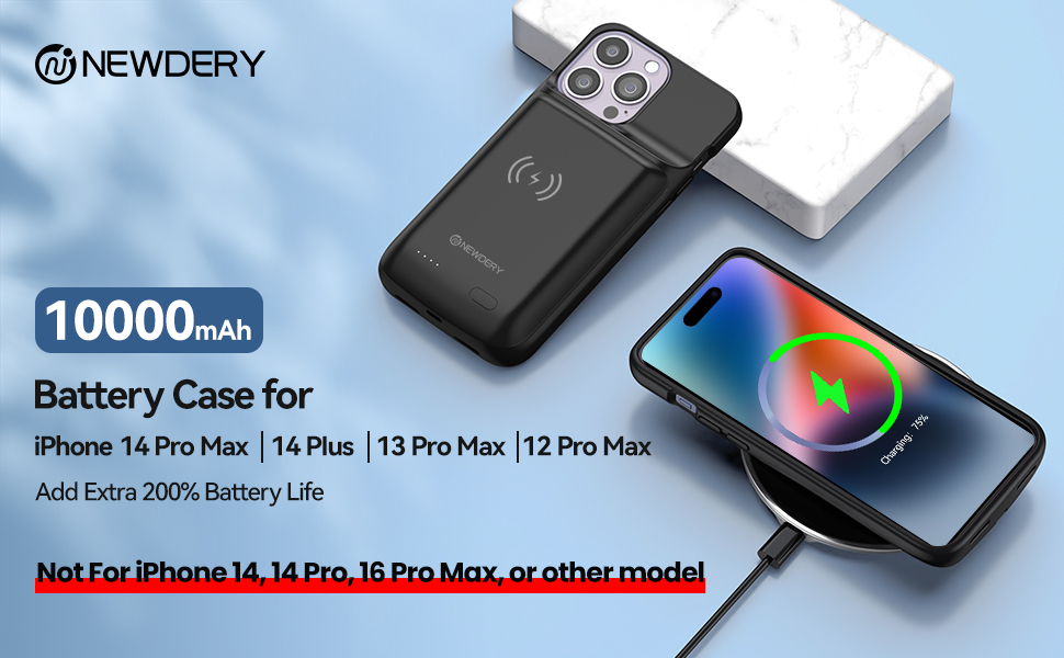 Amazon.com: NEWDERY Battery Case for iPhone 14 Pro Max,14 Plus