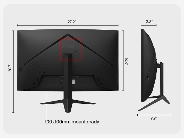Amazon.com: Pixio PXC328 32 inch 180Hz Refresh Rate QHD