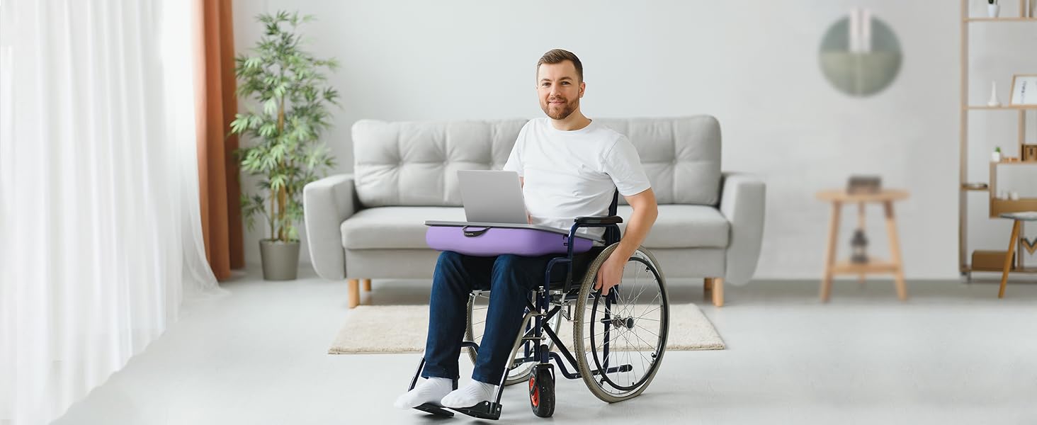 LAP DESK turns anyplace into a workplace.Ideal for travelers, and persons with limited mobility