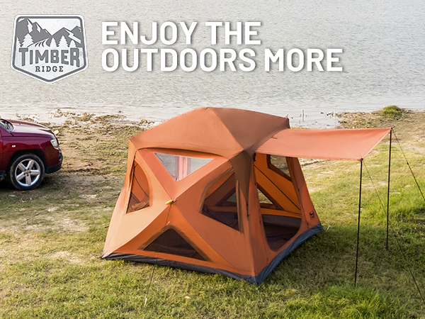 TIMBER RIDGE オレンジ テント Amazon.com : TIMBER RIDGE Instant Pop-Up Weather Resistant