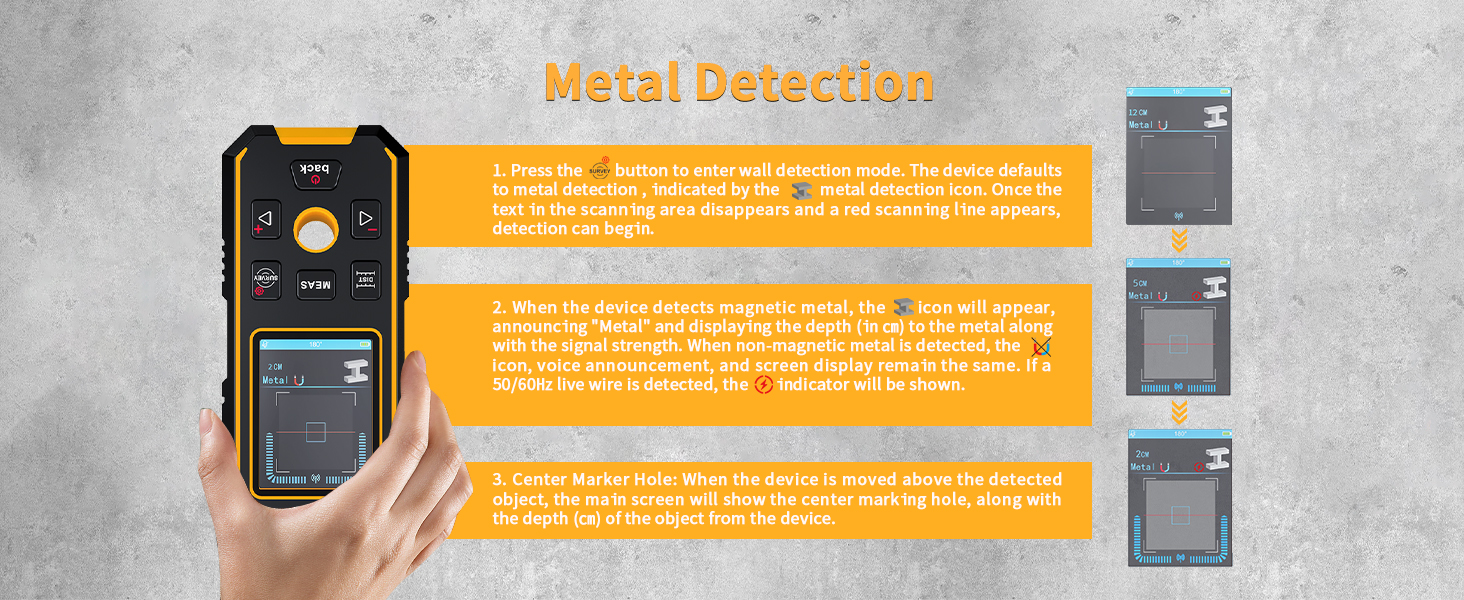 Wood and metal detector