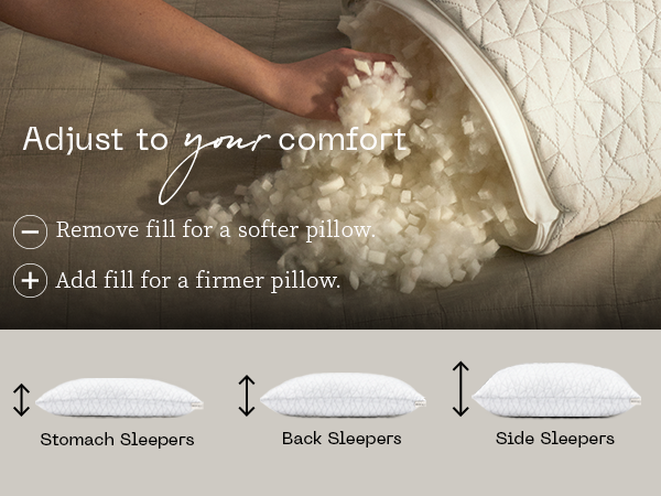 the original pillow coop memory foam fill adjustable soft comfy breathable comfortable bed pillow
