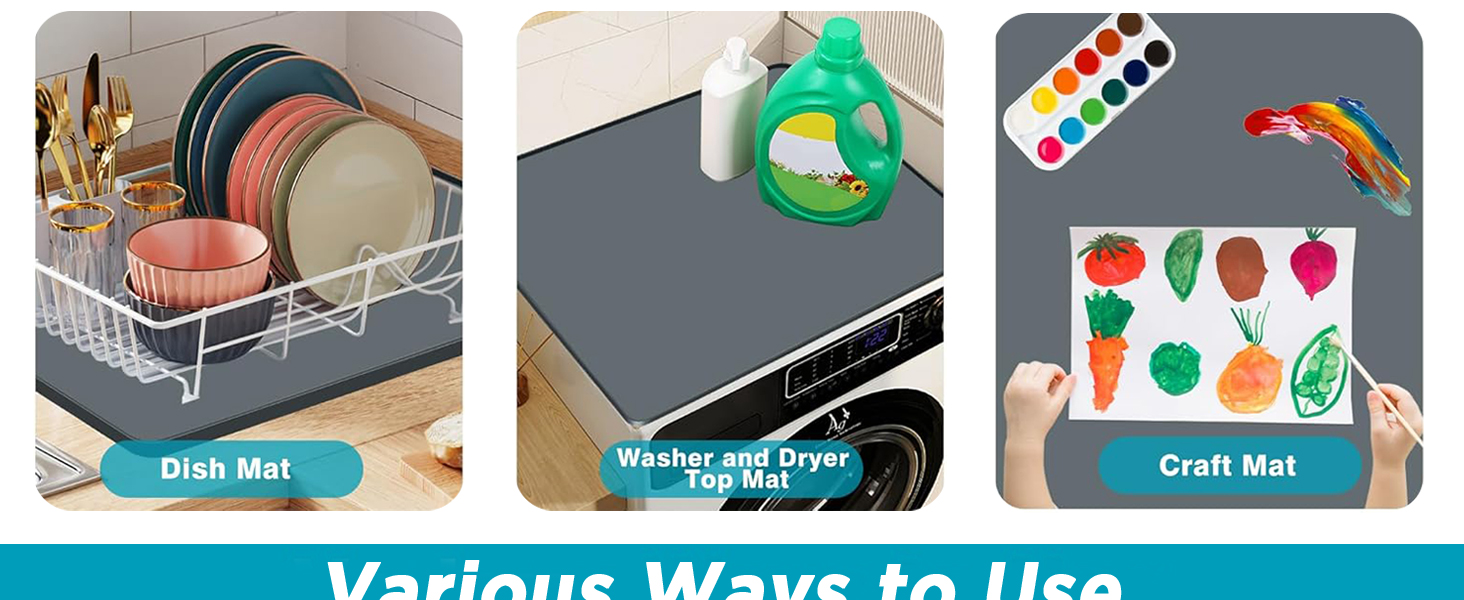 washer and dryer top protector mat