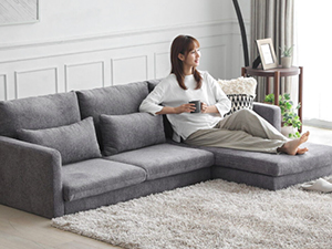 緊急値下げ！！モダンデコ　グレー ファブリックソファ 緊急値下げ！！モダンデコ グレー ファブリックソファ