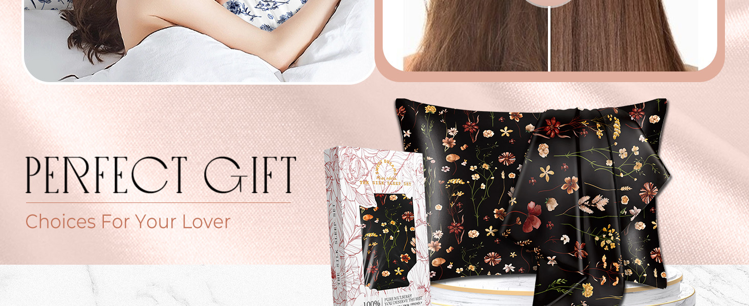 Miss Adola 2 Pack Mulberry Silk Pillowcase for Hair and