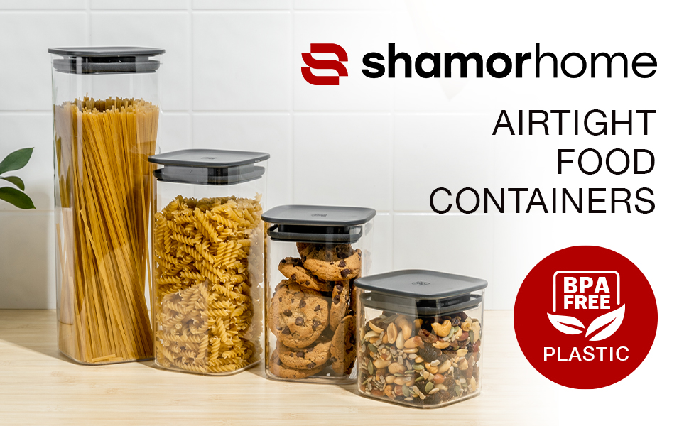 Food Scape Airtight Containers, 8 PCS Set for Kitchen Organization and