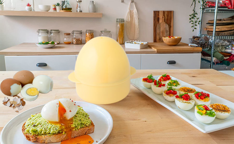 Microwave Egg Boiler,Portable Egg Cooker for Microwave,Cute Compact
