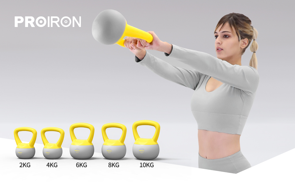 PROIRON Kettlebell PVC Soft Kettlebell Weights, Strength Training