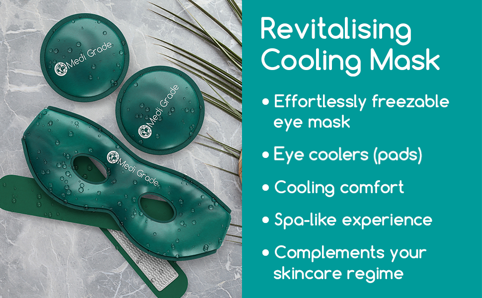 Medi Grade Cooling Eye Mask for Puffy Eyes with Cooling Eye Pads and