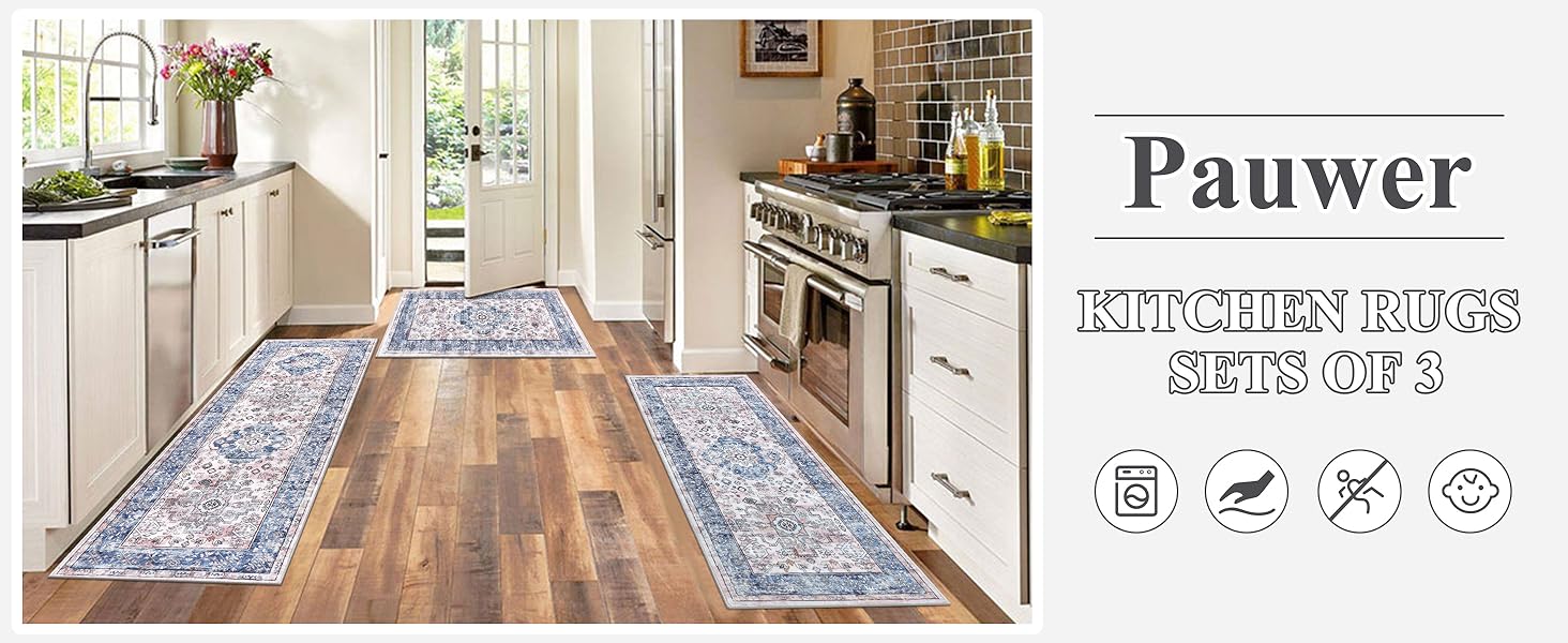 kitchen rugs sets of 3