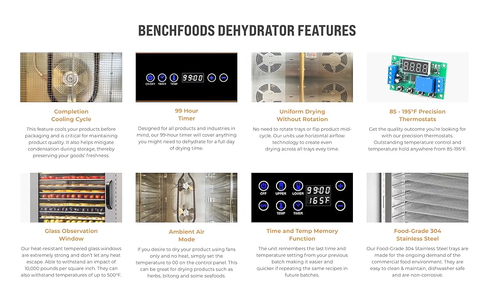 Dehydrator features