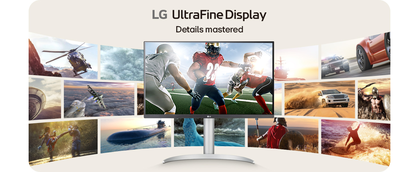 LG 68.4 cm (27) UHD 4K IPS Monitor, VESA DisplayHDR 400, 5ms GtG, 60 Hz Refresh Rate