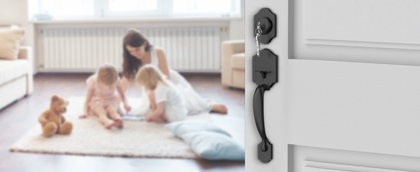 handle set for front door front door lock set entry door handle and  deadbolt set