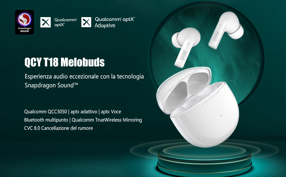 QCY T18 Auricolari Wireless con aptX Adaptive