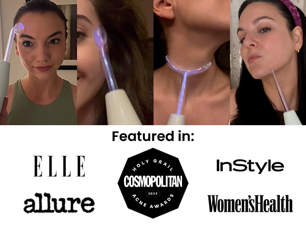 scscNuDerma Portable Handheld High Frequency Skin Therapy Wand Machine w/Neon – Anti-Aging 