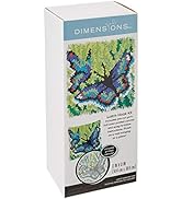 Dimensions Arts and Crafts Butterflies Latch Hook Kit, 12''L x 12''H