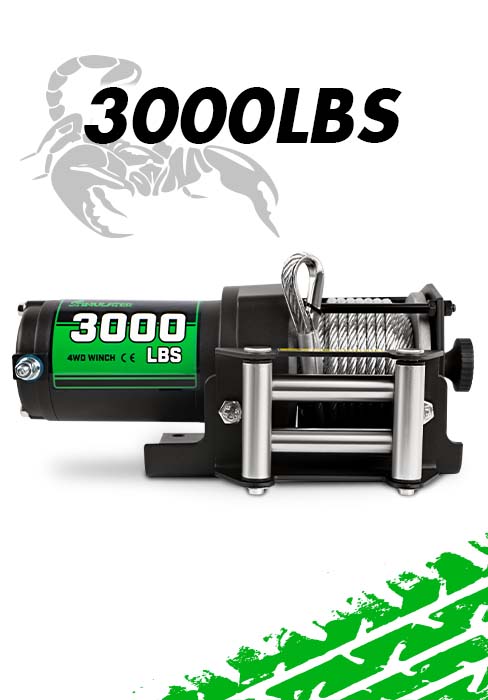 3000LB Steel Cable Winch