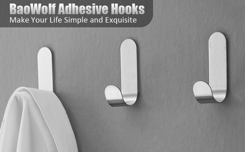 Adhesive Hooks, 20 Pack Wall Hooks for Hanging UltraSuction Power