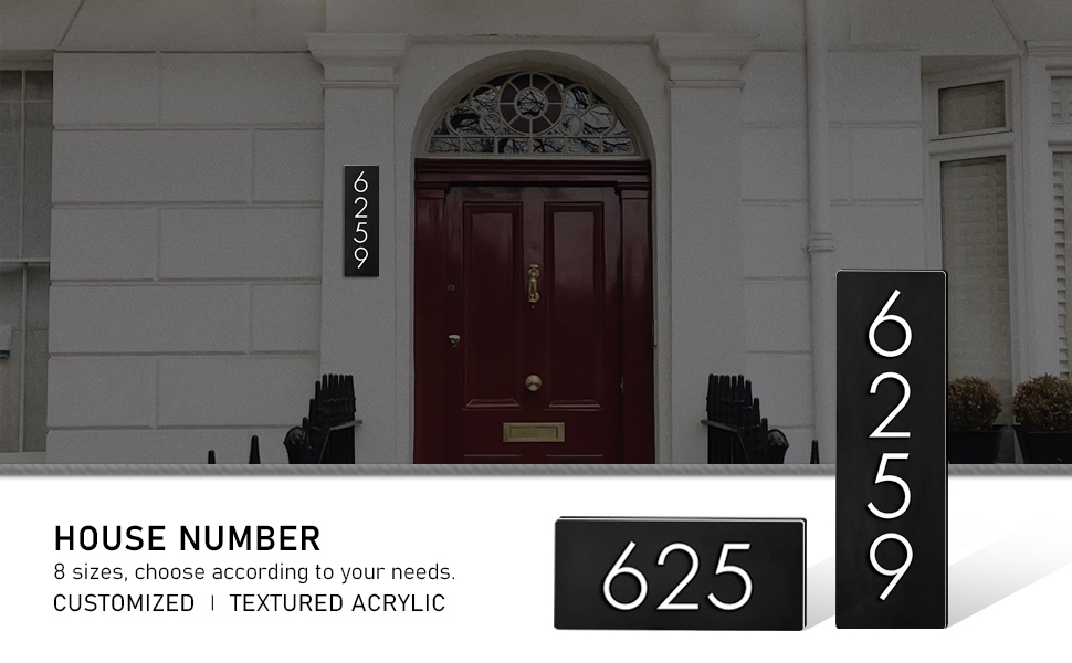 Address Plaque for your House, Modern Vertical House