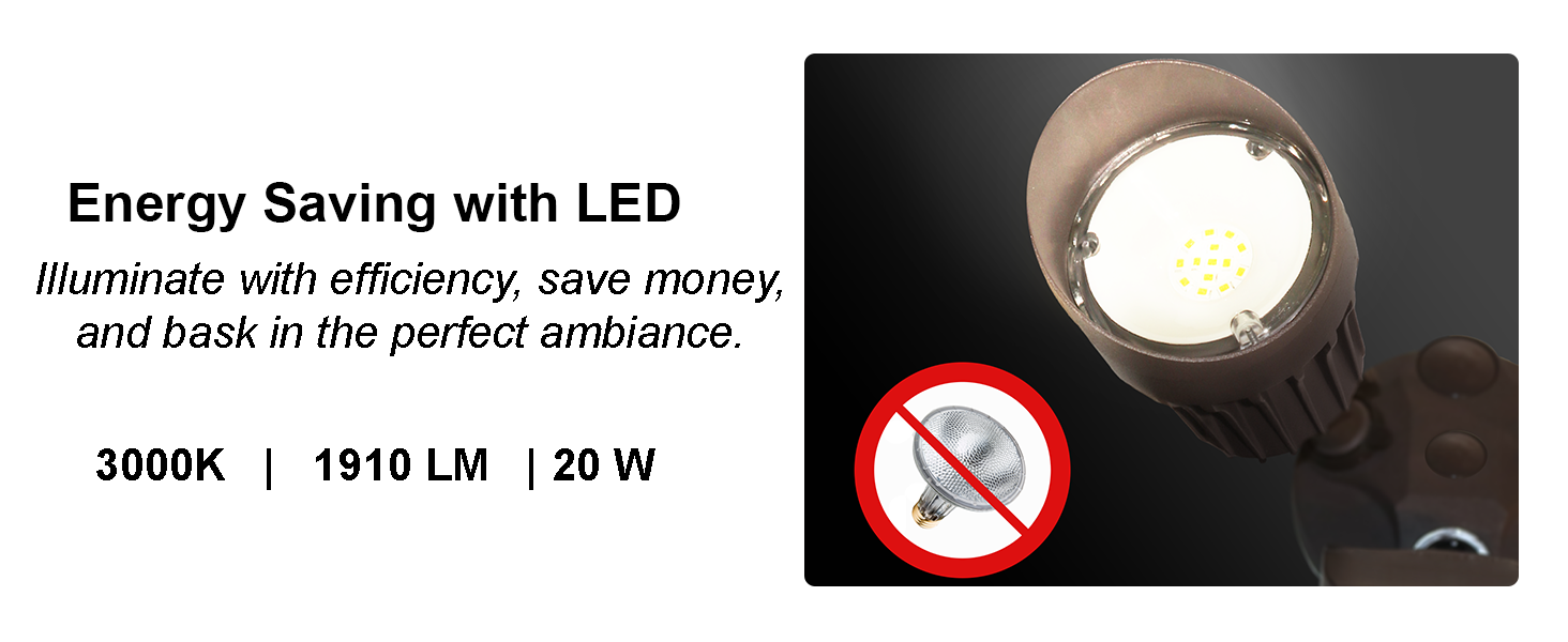 led floodlight double head black
