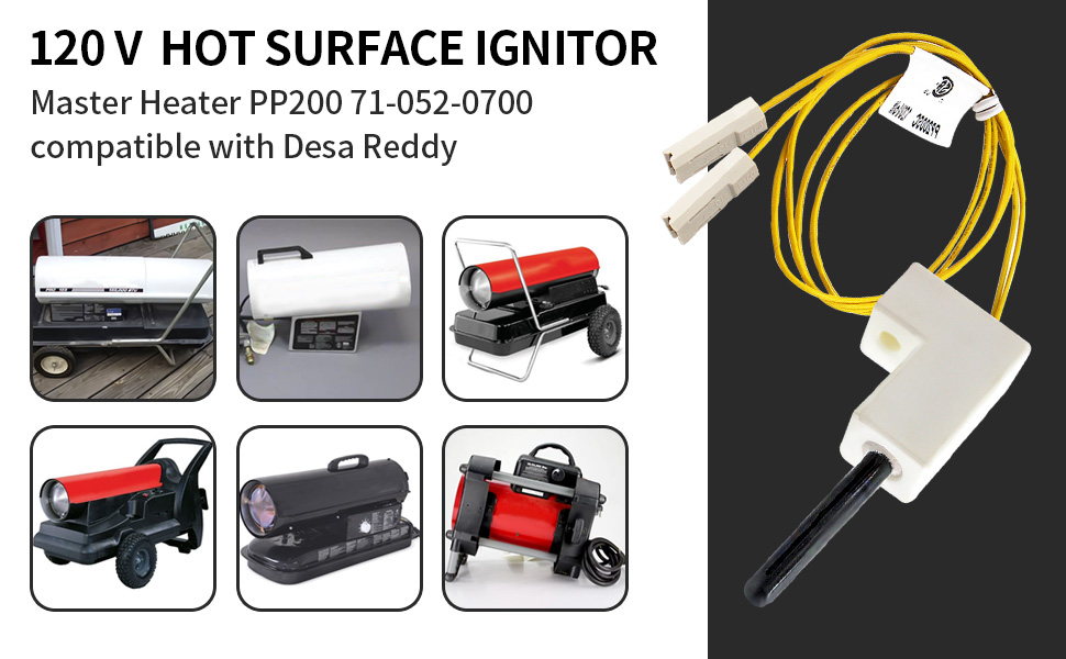 MCAMPAS PP200 PP200SC HA1000 Hot Surface Ignitor for Reddy