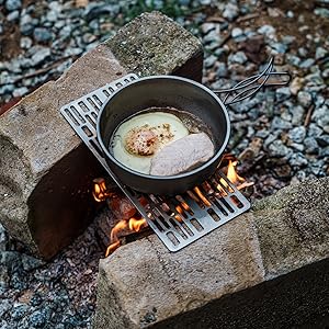 Amazon | Boundless Voyage チタン焼き網 ソロキャンプ 極軽