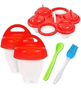 Egg Cooker for Hard Boiled Eggs - Egg Poacher Silicone Egg Molds Hard Boiled Egg Cooker Portable ...