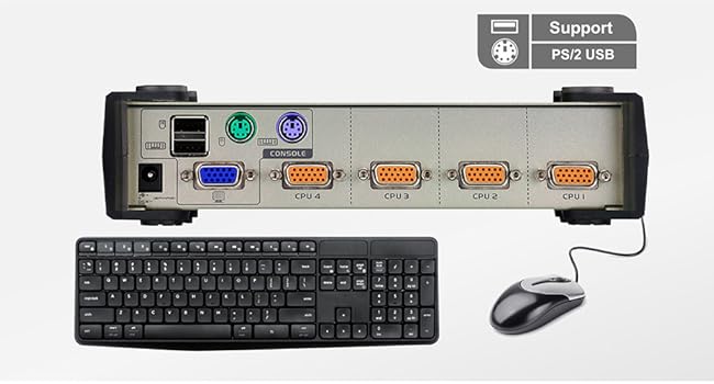 Amazon.com: ATEN CS84U 4-Port PS/2-USB KVM VGA Switch