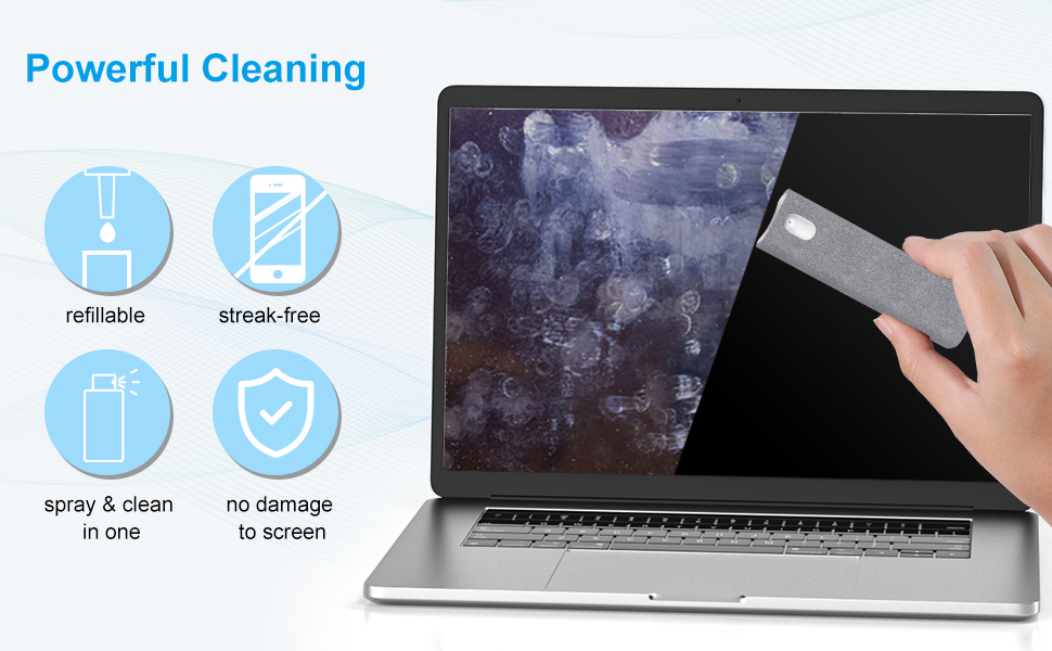 Screen Cleaner Kit, BoYata 3in1 Touchscreen Mist Cleaner Spray Bottle