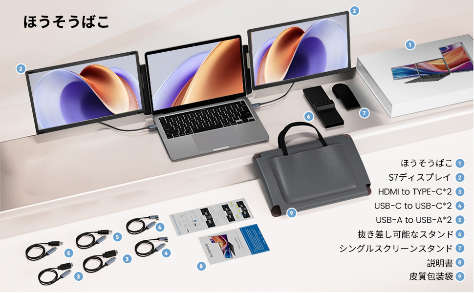 【未使用品】値下げしました！ポータブルモニター Amazon.co.jp: 16インチモバイルモニターデュアルディスプレイ