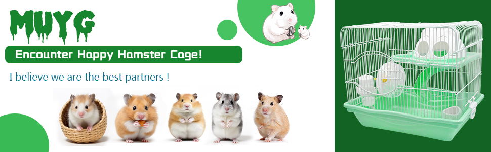 2 Layers Metal Hamster Cage, Small Animal Cage