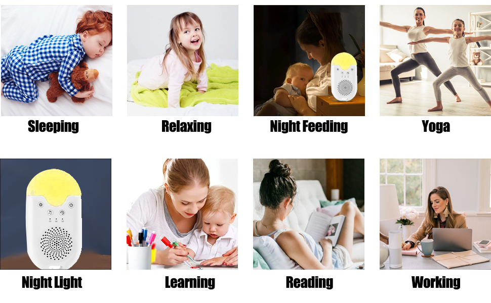 TDNE White Noise Machine for Baby, Portable Baby Sleep Machine with