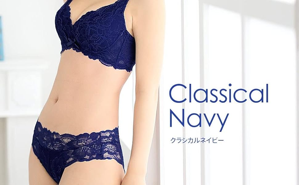 エメフィール　ネイビー　カシュクール　レース　ショーツ　LL エメフィール ネイビー カシュクール レース ショーツ LL