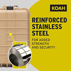 reinforced, stainless steel, strength, security