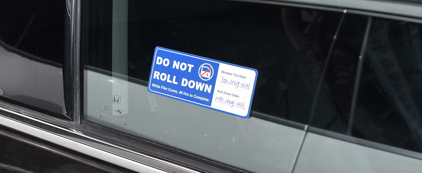 REEVAA Window Tint Tools 100pcs/roll "DO NOT ROLL Down