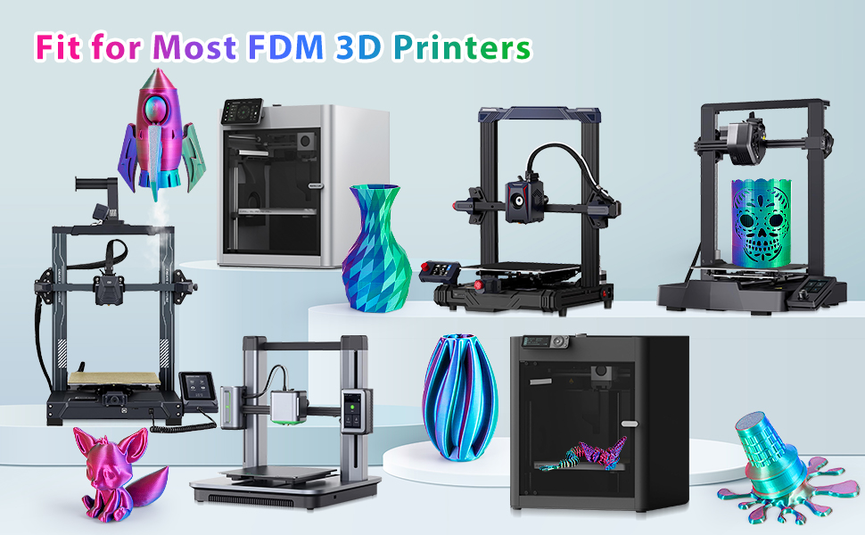 Silk Triple Color PLA+ 3D Printer Filament 1.75mm, No Tangle Shiny Filament Net Weight 250g Spool (0.55lbs), 3-in-1 Silk PLA Pro Plus, Rose Red+Sky Blue+Green 17 PLA silk tricolor