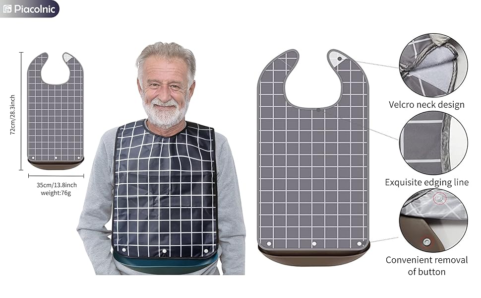 adult feeding bib gifts for elderly men wheelchair accessories adult eating bib cloth protector